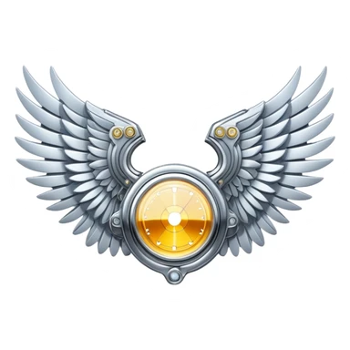 sorayama champion wings mechanical glowing sticker