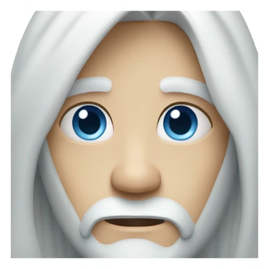 cheveux long blanc yeux bleu sticker