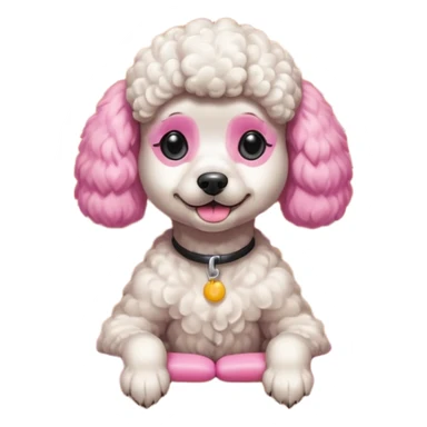 Poodle in sauna sticker
