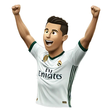 Cristiano Ronaldo doing his iconic celebration  sticker