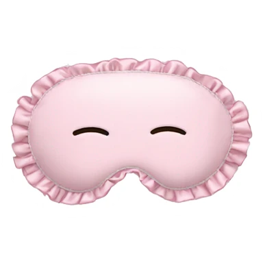 light pink sleep mask with ruffles sticker