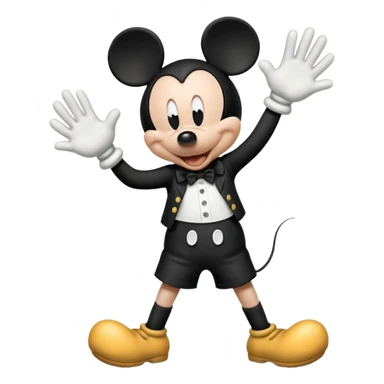 Mickey mouse shooting up sticker