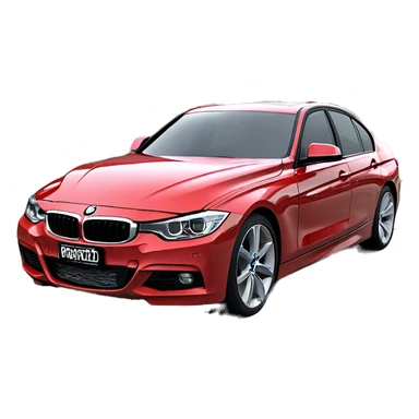 Melbourne red BMW 340i with 5% tinted windows  sticker