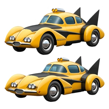  the animated series aerodynamic futuristic Batmobile loosely based on 1956 freightliner school bus (flat long straight organically-shaped mechanical roomy interior body) stealthy town hot rod desert dirt racing rwd buggy  sticker