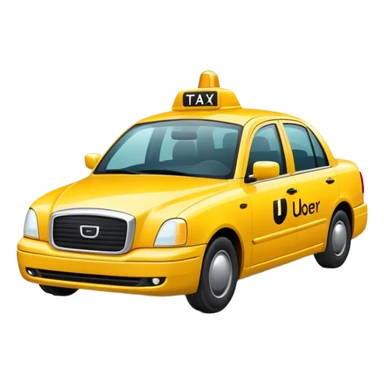 uber taxi yellow sticker