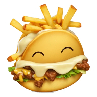 poutine qui mange un tacos sticker