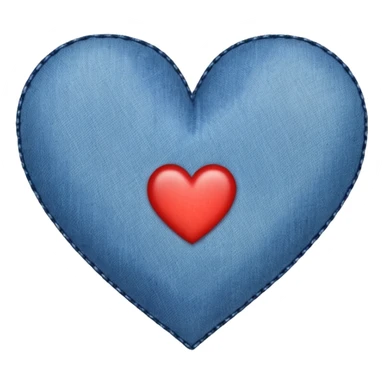 Denim heart sticker