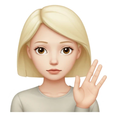 uhh pensive face with hand with fingers splayed on the left sticker