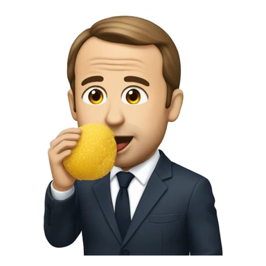 Macron qui mange un tacose sticker