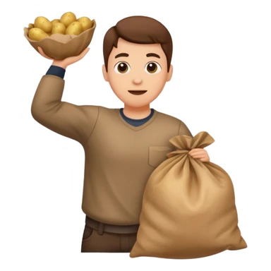 throws sack of potatos sticker