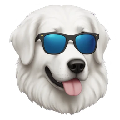 Great Pyrenees with sunglasses sticker