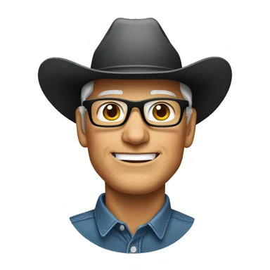 Tim Cook wearing a cowboy hat sticker
