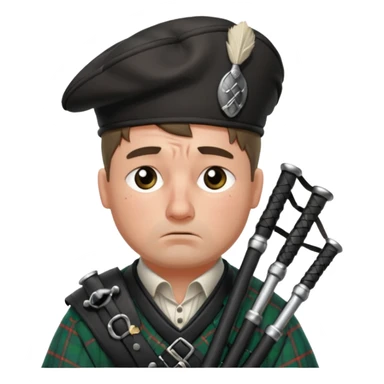 Sad bagpiper with a tear sticker
