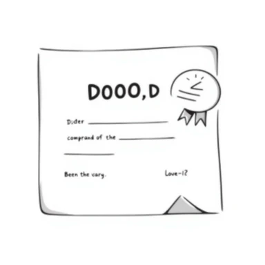 Document with official stamp or seal – business registration certificate sticker