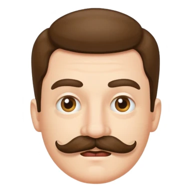 Silly with moustache sticker