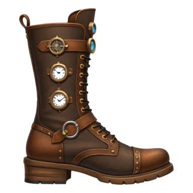 Ultra realistic mens Steampunk style boots sticker