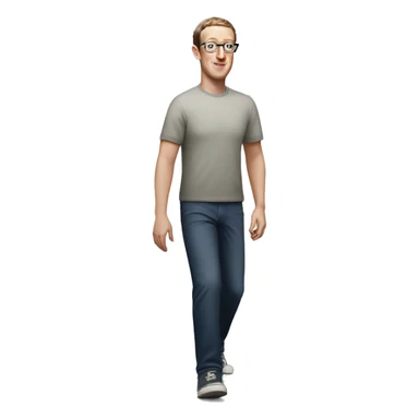 mark zuckerberg in glasses runs full body sticker