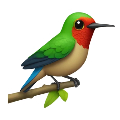 emoji de un colibrí bostezando  sticker
