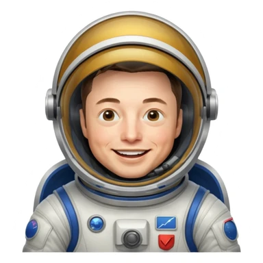 Elon Musk in the space Laughing sticker