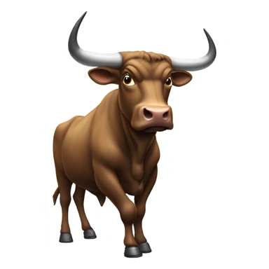 bull shooting a gun sticker