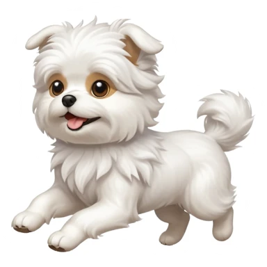 Maltese dog escaping sticker