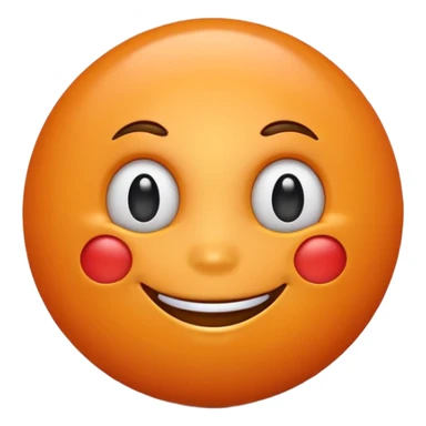 orange BINGO emoji, with a smiling face sticker