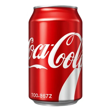 Draw a classic Coaa-Cola can with red label & white script logo. sticker