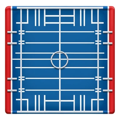 
American football goal field in blue (#00A3E0) and red (#F9423A)  sticker