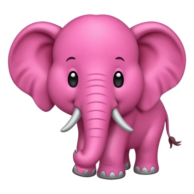 crear un emoji de un elefante rosadito sticker