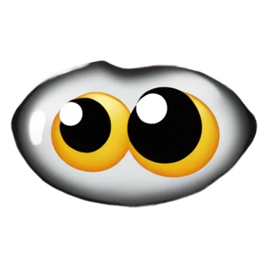 realistic rock with googly eyes glued on sticker