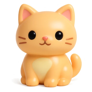 a cute cat vinyl figure style sticker