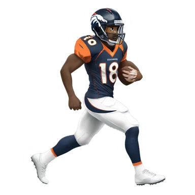 NFL football player, Denver broncos, punt   sticker