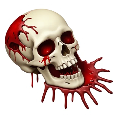 3D rotting corpse jumping in the air. In the style of your bloody skull art. More blood sticker