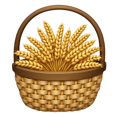 Wheat grain basket sticker