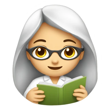 Girl studying histology sticker