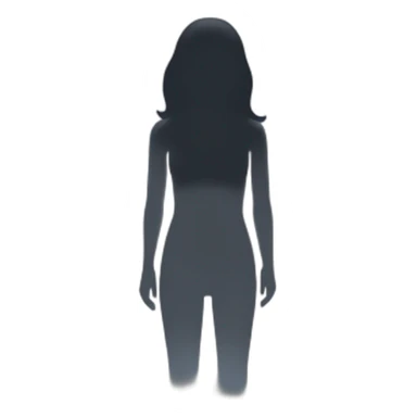 eerie shadow of a woman with straight arms  sticker
