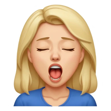 woman  Yawning without Hand sticker