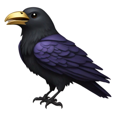 raven with a gold fiammard dagger in his mouth sticker
