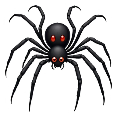 creepy black spider with eight legs sticker