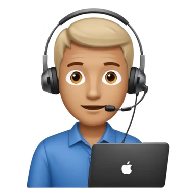 call center man sticker