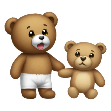 teddy bear doing another teddy bear sticker