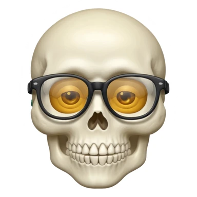Skeleton with glasses sticker