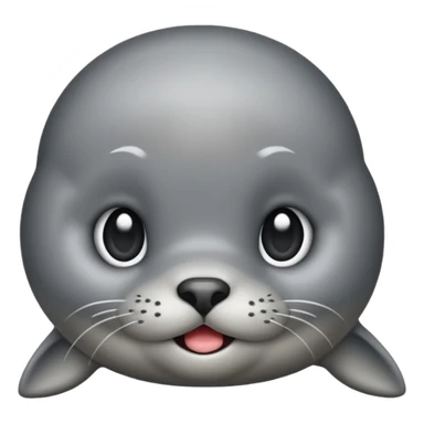 cute dump seal, tilt head sticker