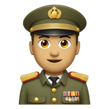 Officier militaire (avec tenu beige et étoile marocain sur la casquette) sticker