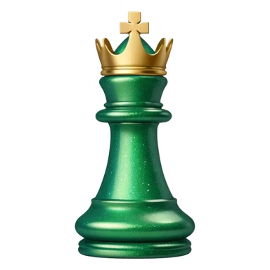 green glitter chess piece rook sticker