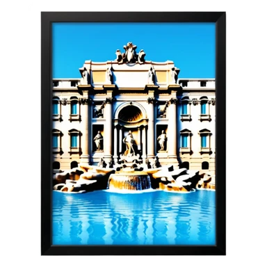 trevi fountain view from up above sticker