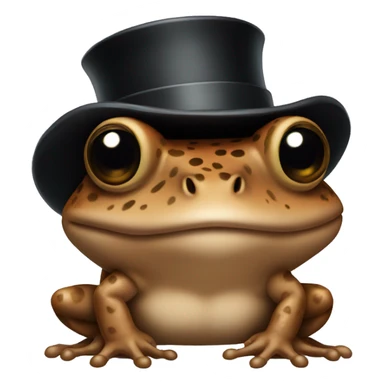 brown toad with a tophat sticker