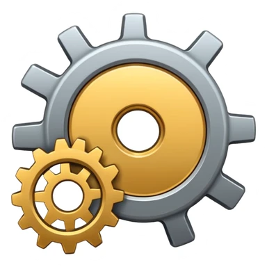 settings gear icon for site navigation. sticker