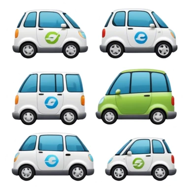 ecommute is a 100% electric vehicle fleet for corporate employee transportation sticker