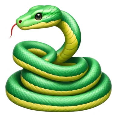 A cute pastel green snake sticker